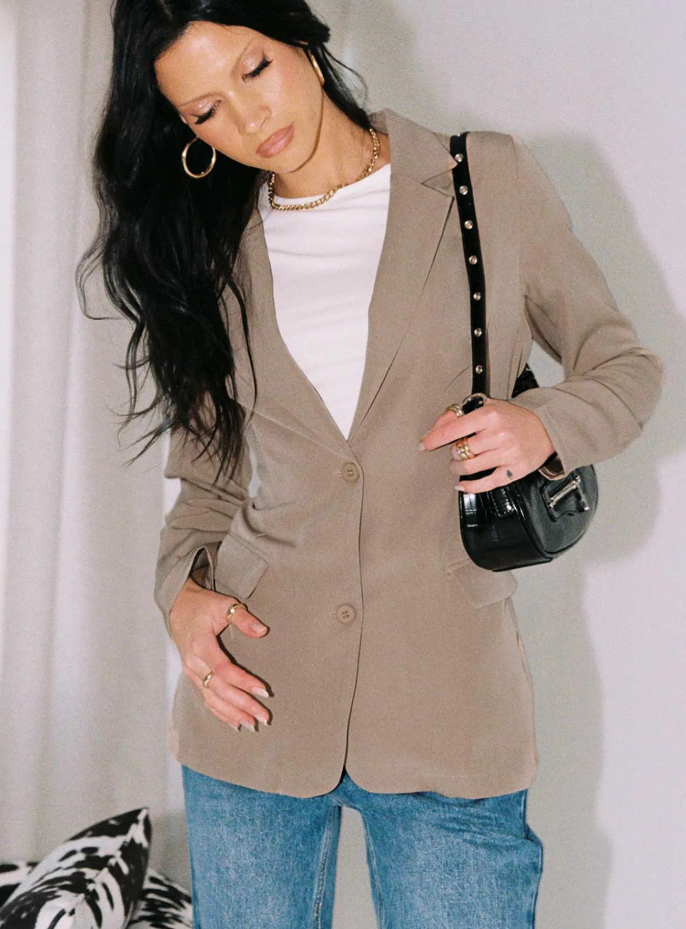 Princess Polly Rozzila Blazer Taupe Brown Online