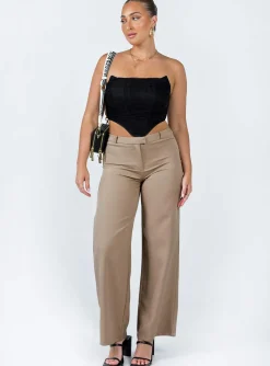 Princess Polly Rozzila Pants Taupe Brown Sale
