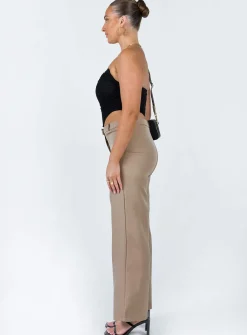 Princess Polly Rozzila Pants Taupe Brown Sale