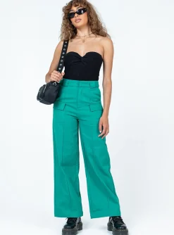 Princess Polly Rubie-Jane Pants Green Sale