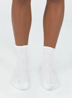 Princess Polly Rutherford Socks  White Outlet