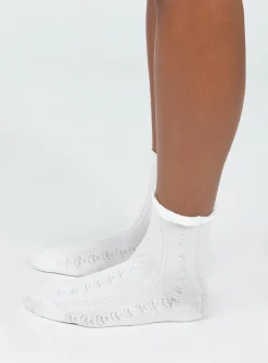 Princess Polly Rutherford Socks  White Outlet