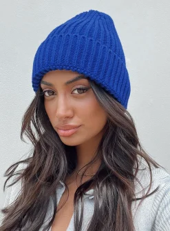 Princess Polly Ruxton Beanie  Cobalt Blue Hot