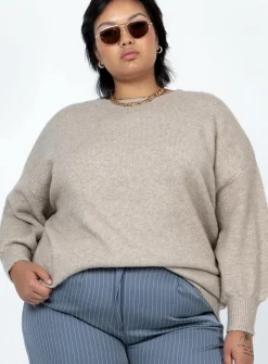 Princess Polly Ryanna Sweatercurve   Beige Hot
