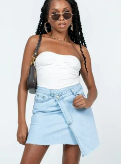 Princess Polly Ryder Light Washskirt Denim Discount