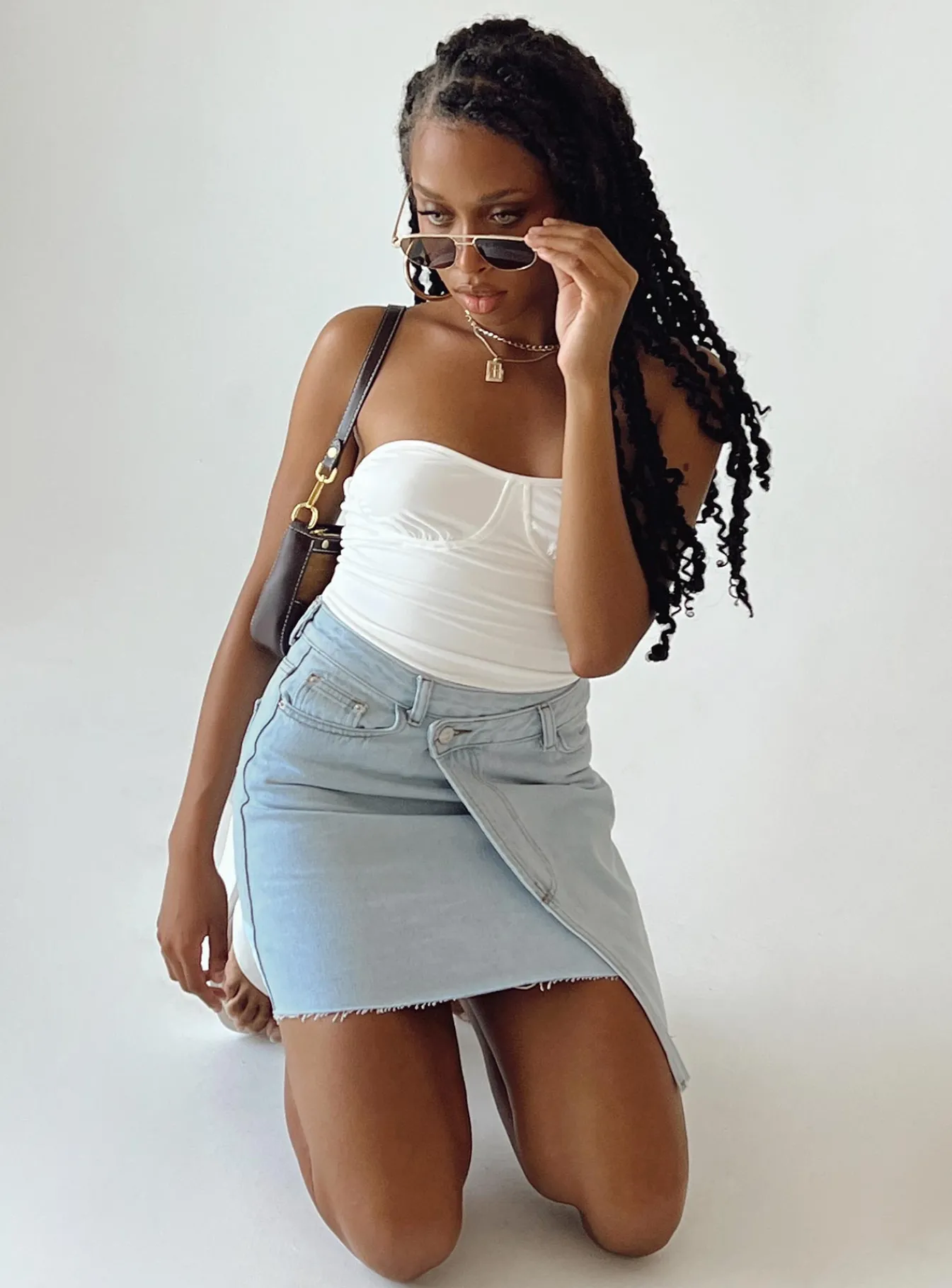 Princess Polly Ryder Light Washskirt Denim Discount