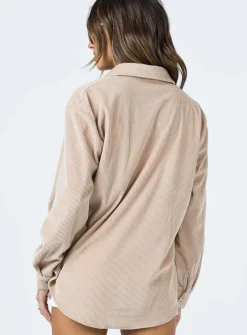Princess Polly Rylan Shirt  Beige Hot