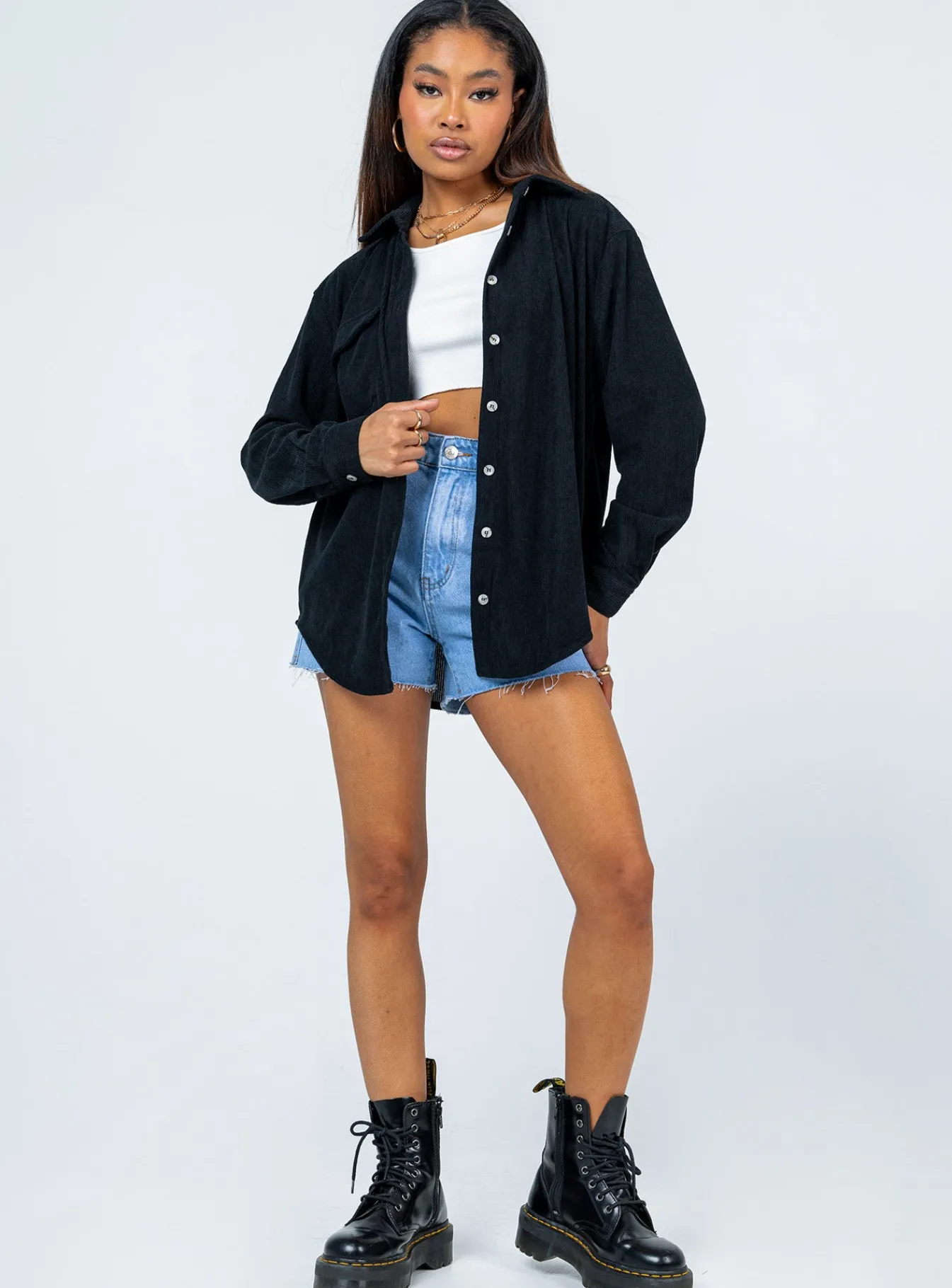 Princess Polly Rylan Shirt Black Sale
