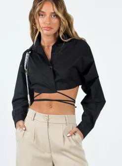 Princess Polly Rylen Long Sleeve Top  Black Discount