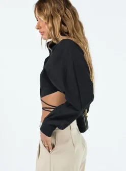 Princess Polly Rylen Long Sleeve Top  Black Discount