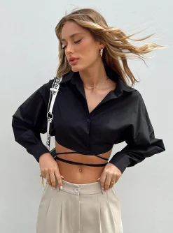 Princess Polly Rylen Long Sleeve Top  Black Discount