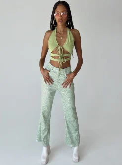 Princess Polly Ryllie Pants  Green Fashion