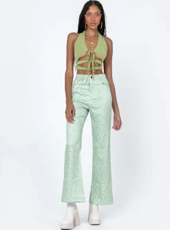 Princess Polly Ryllie Pants  Green Fashion