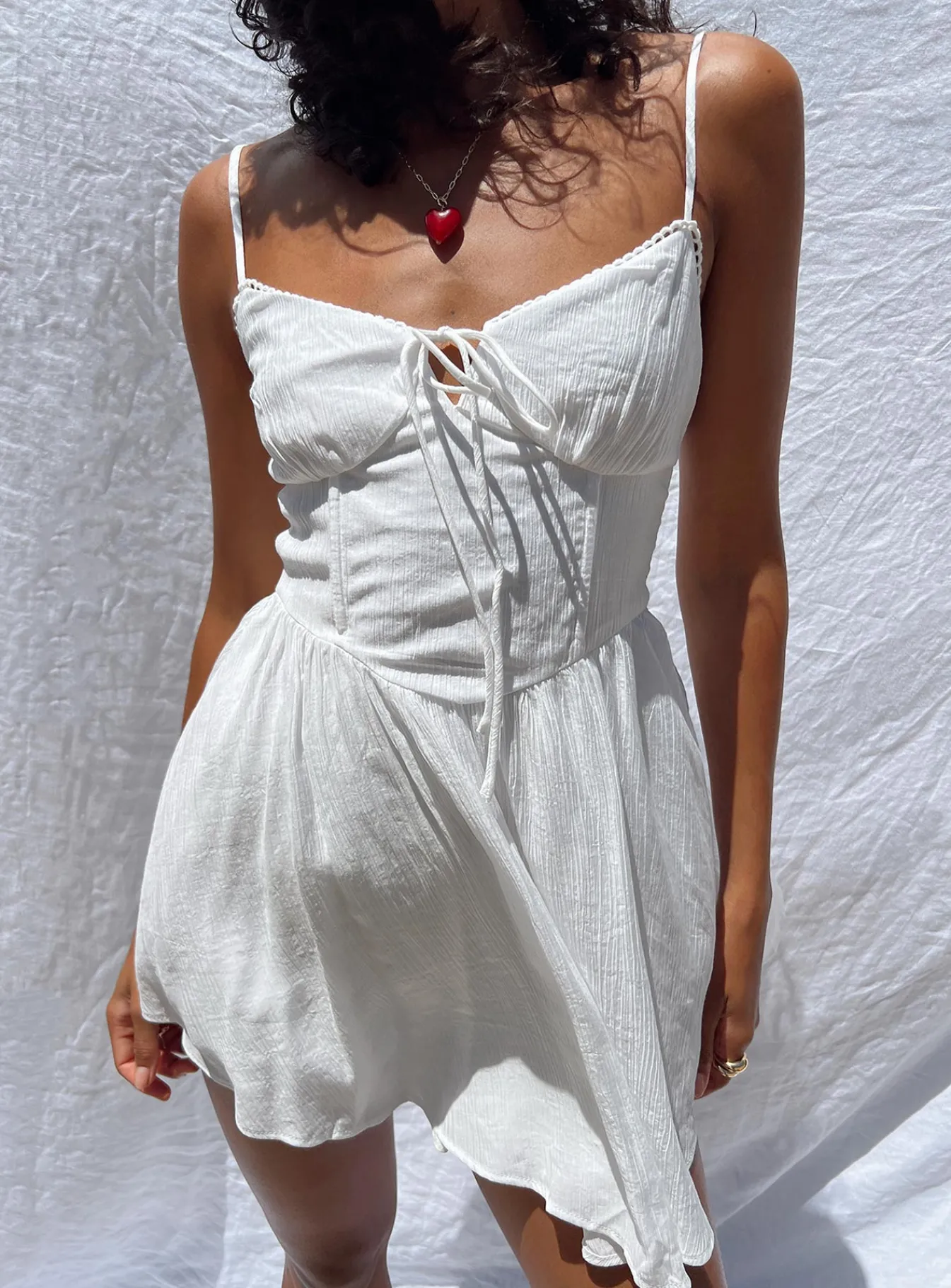 Princess Polly Ryrie Mini Dress White Clearance