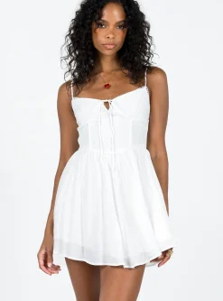 Princess Polly Ryrie Mini Dress White Clearance