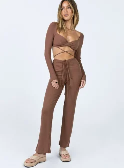 Princess Polly Sabrina Set  Brown Cheap