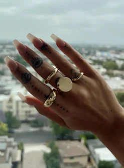 Princess Polly Sagal Ring Pack  Gold Clearance