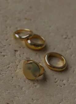 Princess Polly Sagal Ring Pack  Gold Clearance