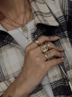 Princess Polly Sagal Ring Pack  Gold Clearance