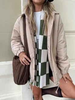 Princess Polly Sage Check Scarf/ White Green Outlet