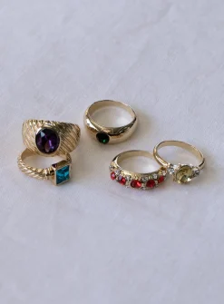 Princess Polly Saint Clair Ring Pack/ Multi   Gold Hot
