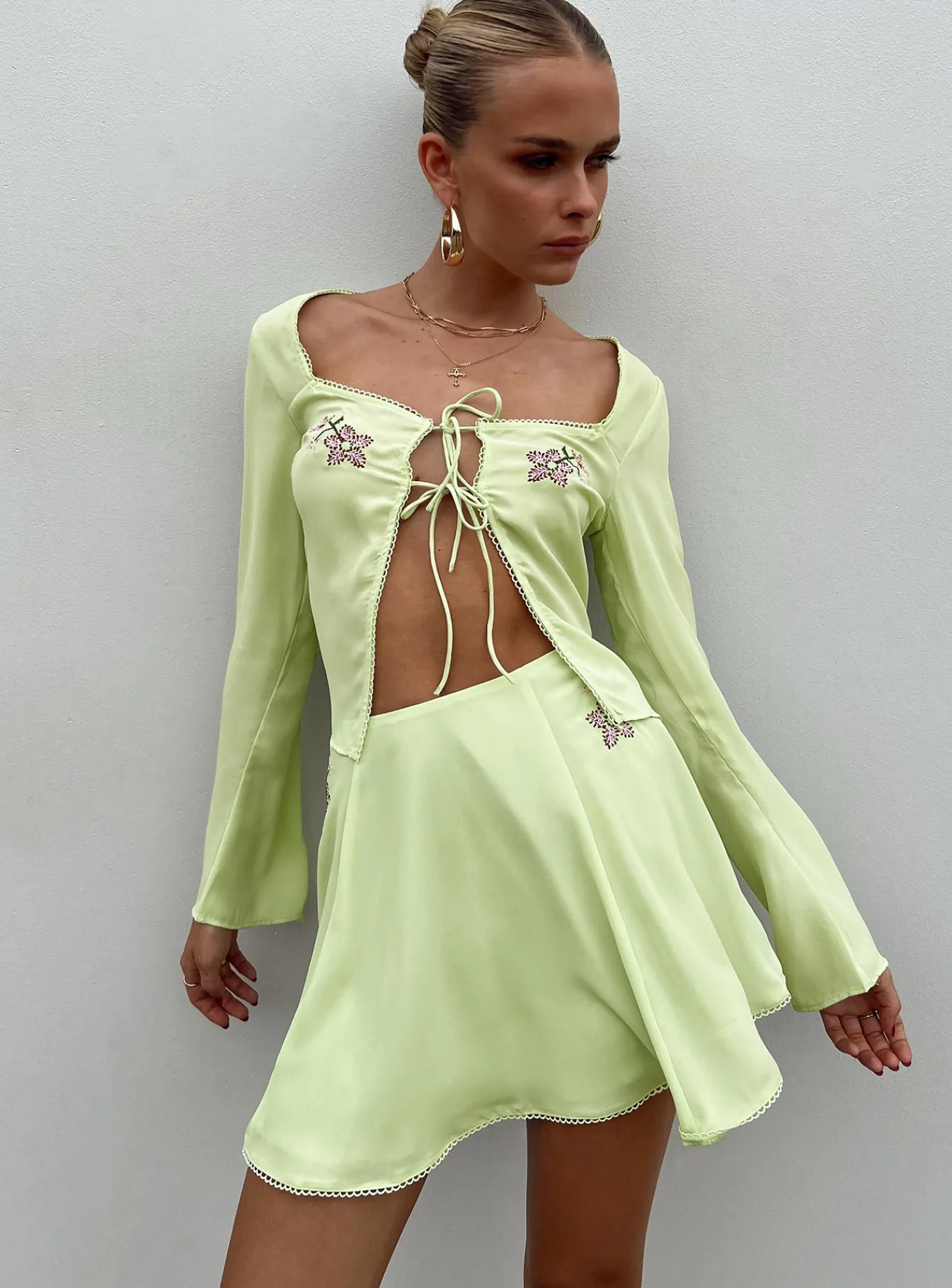 Princess Polly Saleya Mini Skirt Green Sale