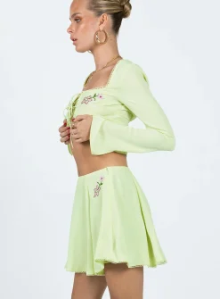 Princess Polly Saleya Mini Skirt Green Sale