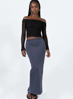 Princess Polly Salte Maxi Skirt  Slate Cheap