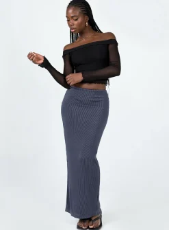 Princess Polly Salte Maxi Skirt  Slate Cheap