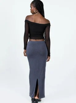 Princess Polly Salte Maxi Skirt  Slate Cheap
