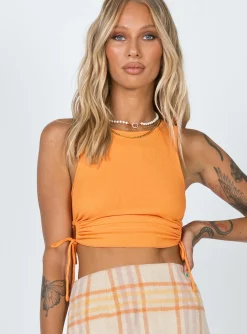 Princess Polly Samara Top  Orange Cheap