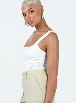 Princess Polly Samuel Corset Bodysuit  White Flash Sale