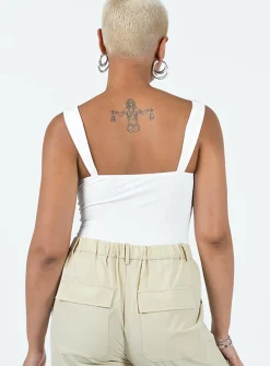 Princess Polly Samuel Corset Bodysuit  White Flash Sale