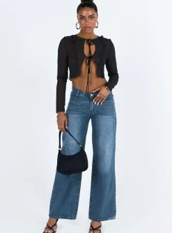 Princess Polly San Carlos Tie Top  Black Discount