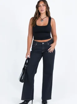 Princess Polly Sanada Top  Black Fashion
