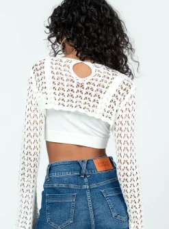 Princess Polly Sandcastles Bolero  White Sale