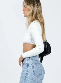 Princess Polly Sanders Long Sleeve Top White Best Sale