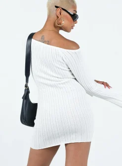 Princess Polly Santorini Knit Mini Dress  White Best