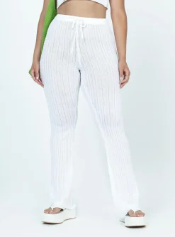 Princess Polly Santorini Knit Pant Ivory Flash Sale