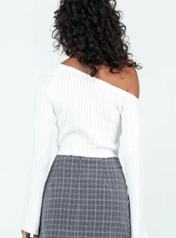 Princess Polly Santorini Knit Top  Ivory Sale