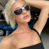 Princess Polly Sanz Sunglasses  Silver / Black Clearance