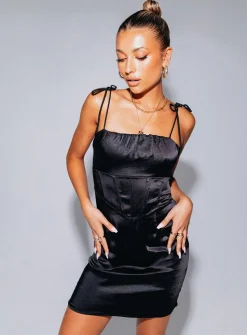 Princess Polly Sarah Corset Mini Dress  Black Store