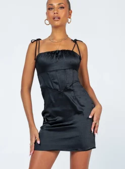 Princess Polly Sarah Corset Mini Dress  Black Store