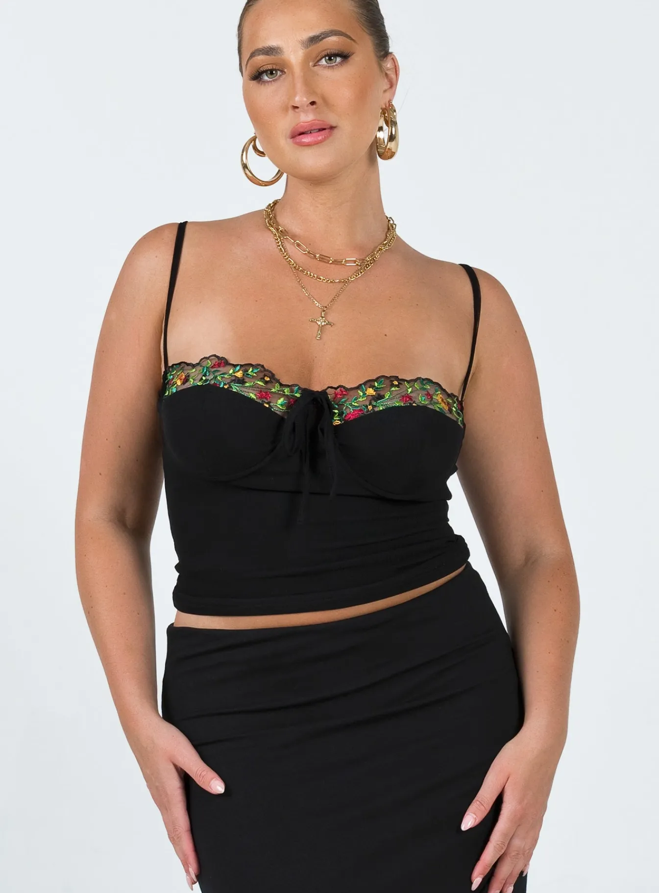 Princess Polly Sarella Bustier Top Black New