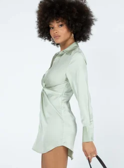 Princess Polly Sari Mini Dress  Green Best Sale