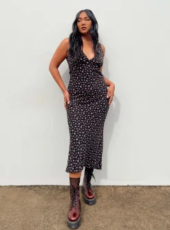Princess Polly Sariah Midi Dress  Black Sale