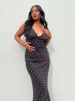 Princess Polly Sariah Midi Dress  Black Sale