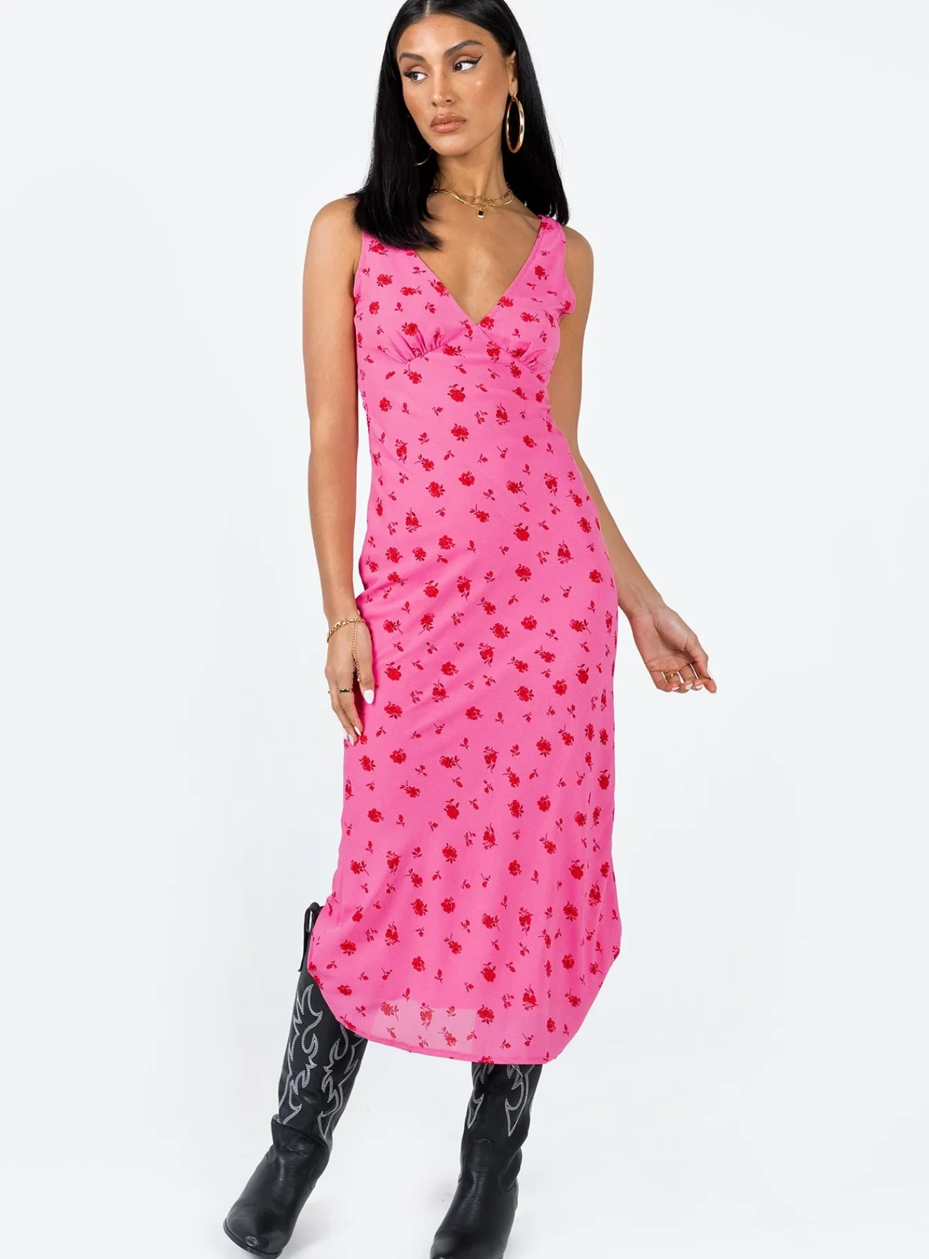 Princess Polly Sariah Midi Dressfloral Pink Best