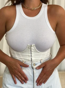 Princess Polly Saturday Sinner Corset   White Discount