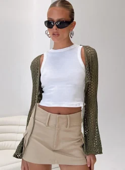 Princess Polly Savi Long Sleeve Top  Green Flash Sale